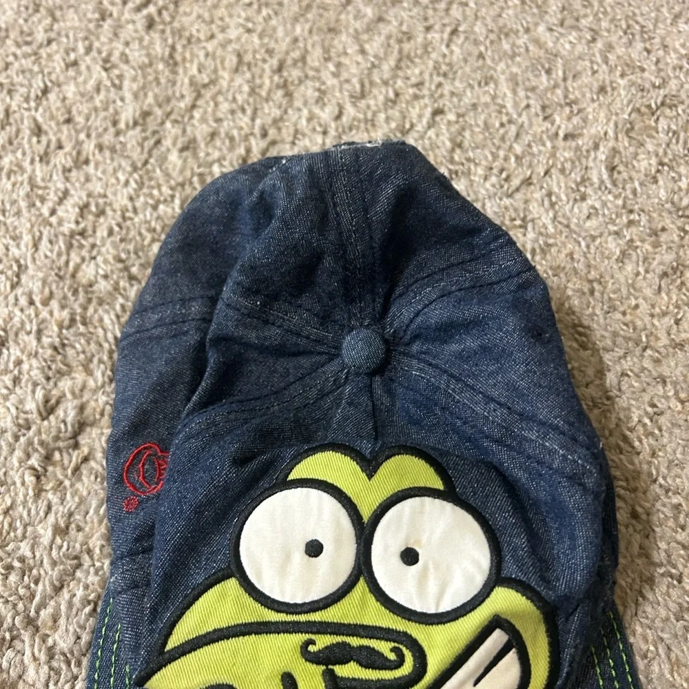 Señor Frog's Navy Hat Lime Frog Patch Mexico Headwear Adjustable Men's Cap Red